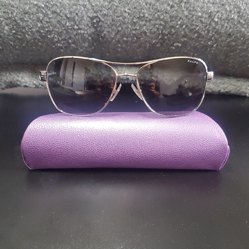 Polo by Ralph Lauren Black Sunglasses with Purple Case